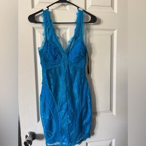 Bebe Bodycon Mini Blue Dress